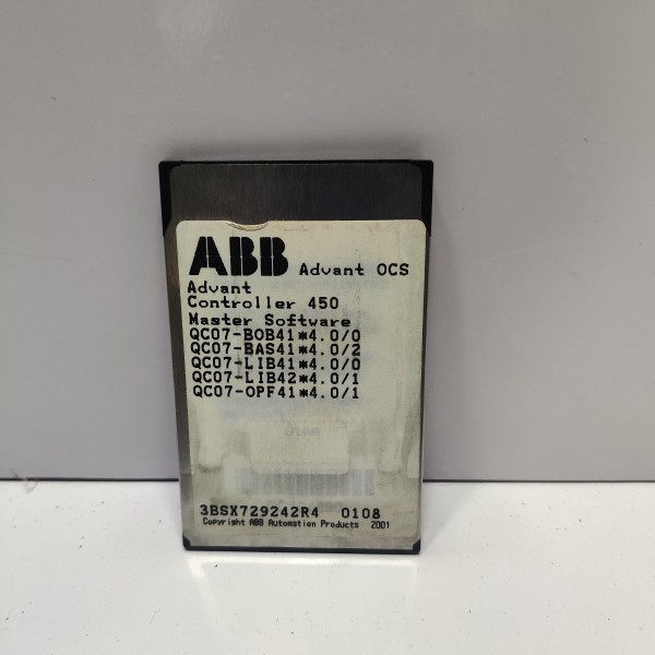 ABB QC07-BOB41 3BSX729242R4 Advant OCS Advant Controller 450