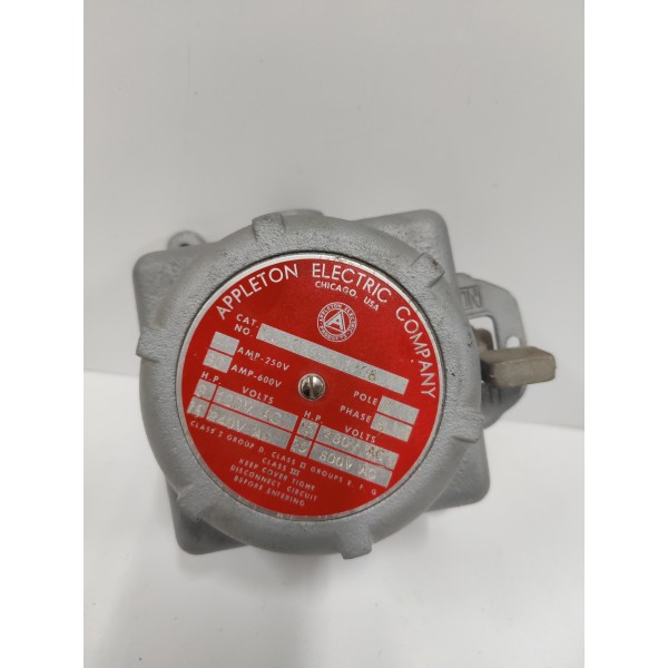APPLETON GUSC75-3 1/08 EXPLOSION PROOF ON/OFF SWITCH