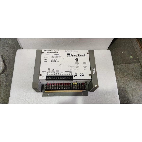 BASLER ELECTRIC SSR 63-12 STATIC VOLTAGE REGULATOR 