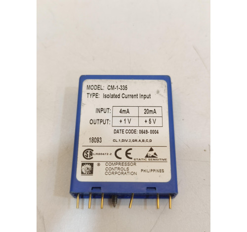 COMPRESSOR CONTROLS CM-1-335 ISOLATED CURRENT INPUT MODULE