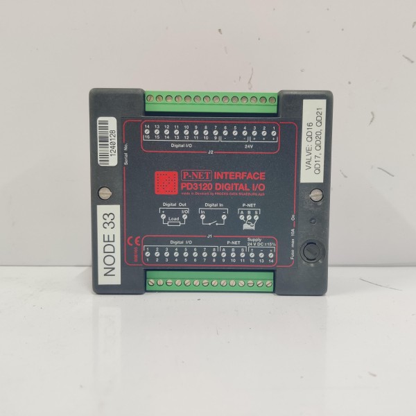 DAMCOS AS PROCES-DATA P-NET PD3120 DIGITAL I/O INTERFACE NEW
