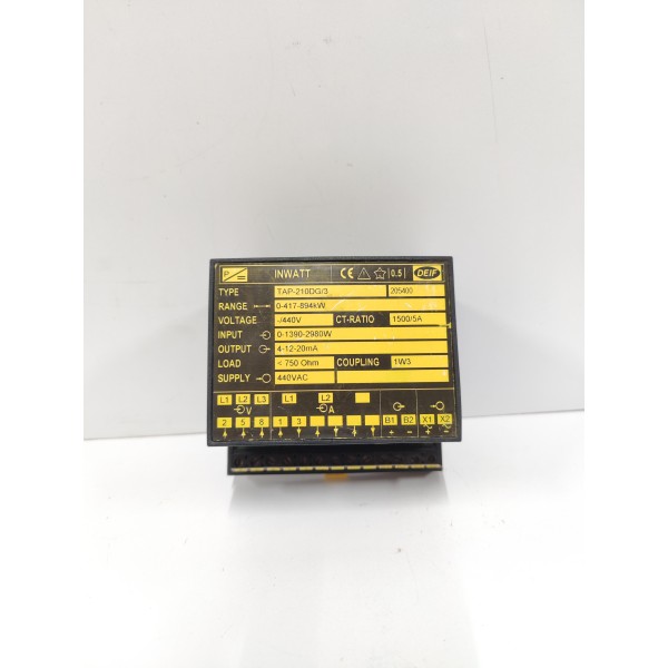 DEIF TAP-210DG/3 205400 0-417-894KW CT-RATIO 1500/5A