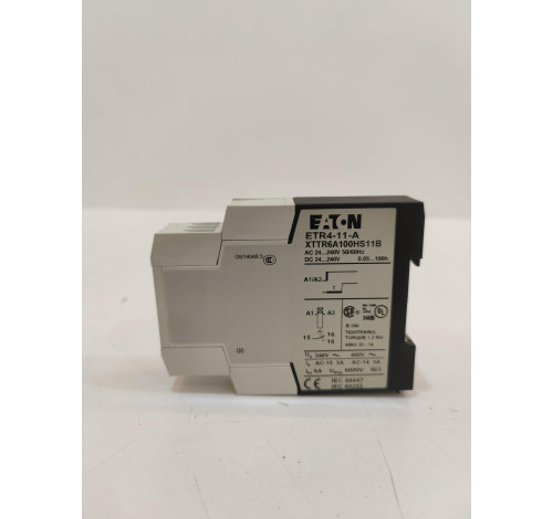  EATON ETR4-11-A TIMING RELAY XTTR6A100HS11B