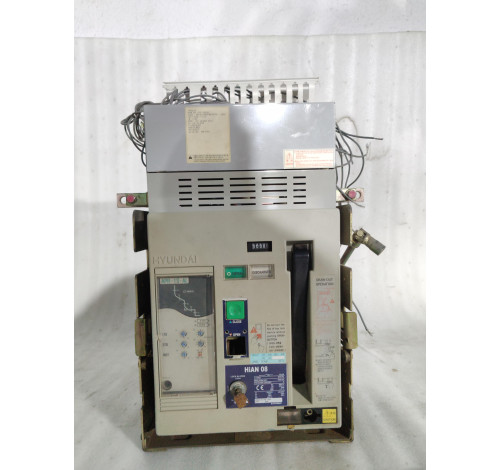 HYUNDAI HIAN 08 AIR CIRCUIT BREAKER 800A 3P W/ APR-1S-AL TRIP UNIT