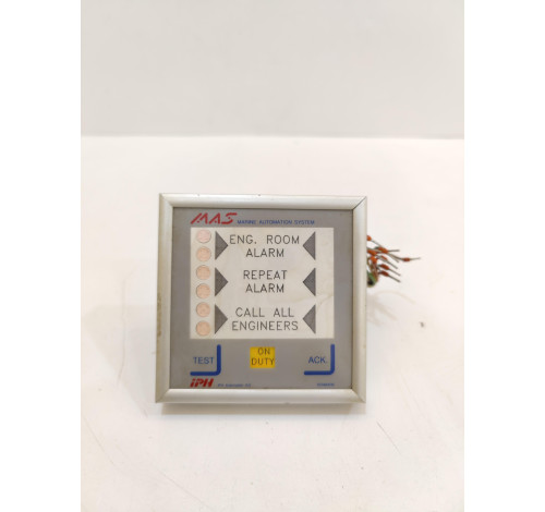 IPH MARINE AUTOMATION SYSTEM MAS ALARM PANEL MONITOR 106427 PULL