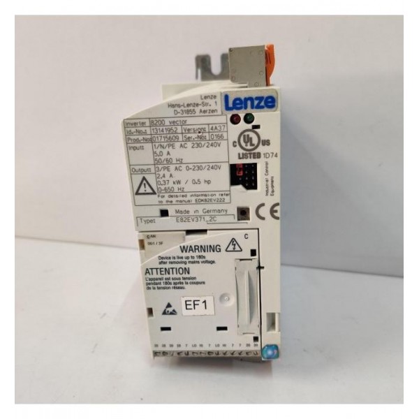 Lenze E82EV371_2C 8200 Vector Frequency Inverter 0.37kW / 0.5HP E82EV3712C