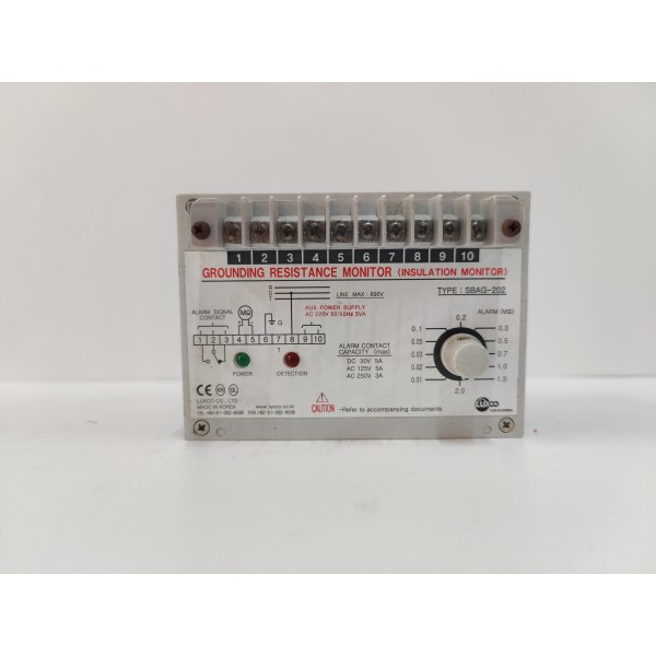 LUXCO SBAG-202 GROUNDING RESISTANCE MONITOR
