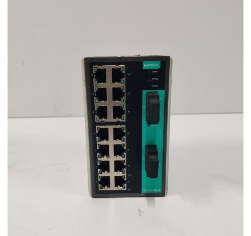 MOXA EDS-316-MM-SC-T 16 Port Unmanaged Ethernet switch Surplus