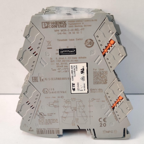 Phoenix Contact MINI MCR-2-UI-REL-PT LIMT VALUE SWITCH 