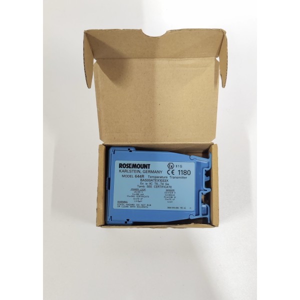 ROSEMOUNT 644R BAS00ATEX1033X TEMPERATURE TRANSMITTER 00644-64412-1005