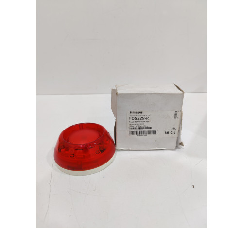 SIEMENS FDS229-R SOUNDER BEACON RED ALARM FIRE DETECTOR A5Q00023093