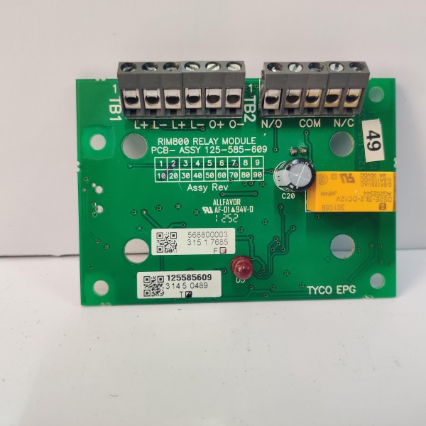 TYCO RIM800 RELAY MODULE PCB-ASSY 125-585-609 