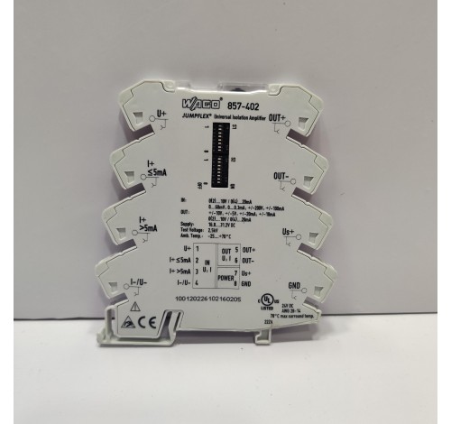 WAGO 857-402 UNIVERSAL ISOLATION AMPLIFIER