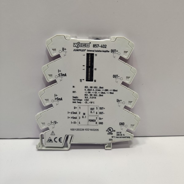 WAGO 857-402 UNIVERSAL ISOLATION AMPLIFIER